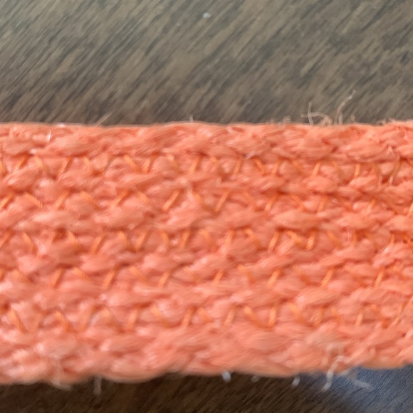 Jute burlap weaved orange belt. 29” in length. Fine weaved jute burlap - Picture 3 of 3